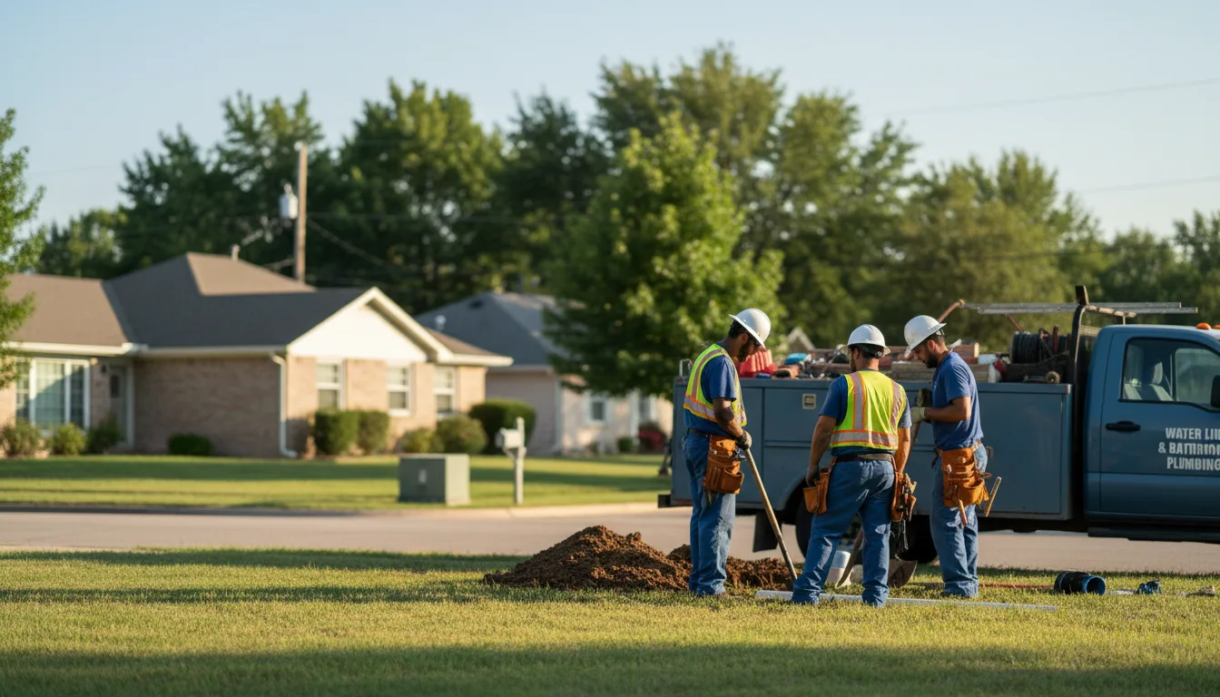 Residential water line and bathroom plumbing service in Husser, LA